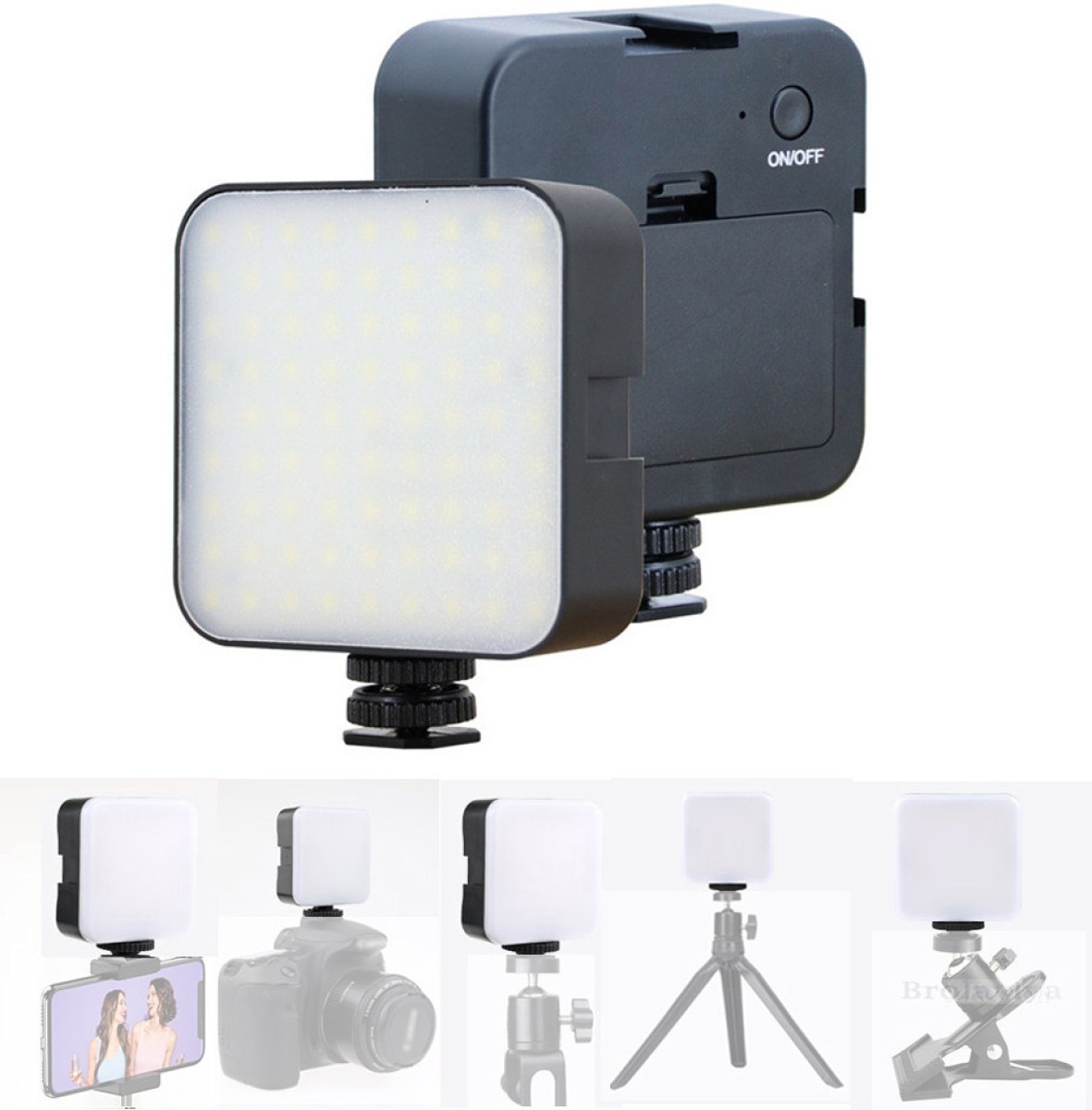 Luz de video LED, luz de cámara Moman para fotografía, luces de grabación  de video portátiles de 5000 mAh con zapata fría, mini luz CRI 98+ regulable