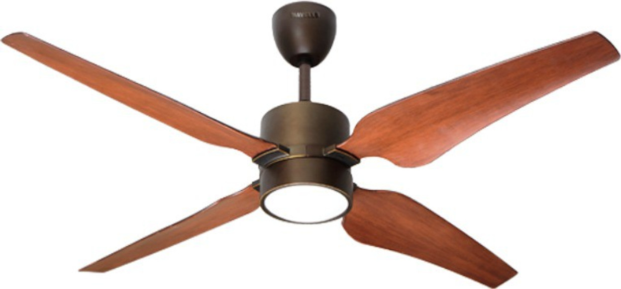 Havells Momenta Led Underlight Ceiling Fan In India S Havells Momenta 4 Blade Ceiling Fan Brown Image 2