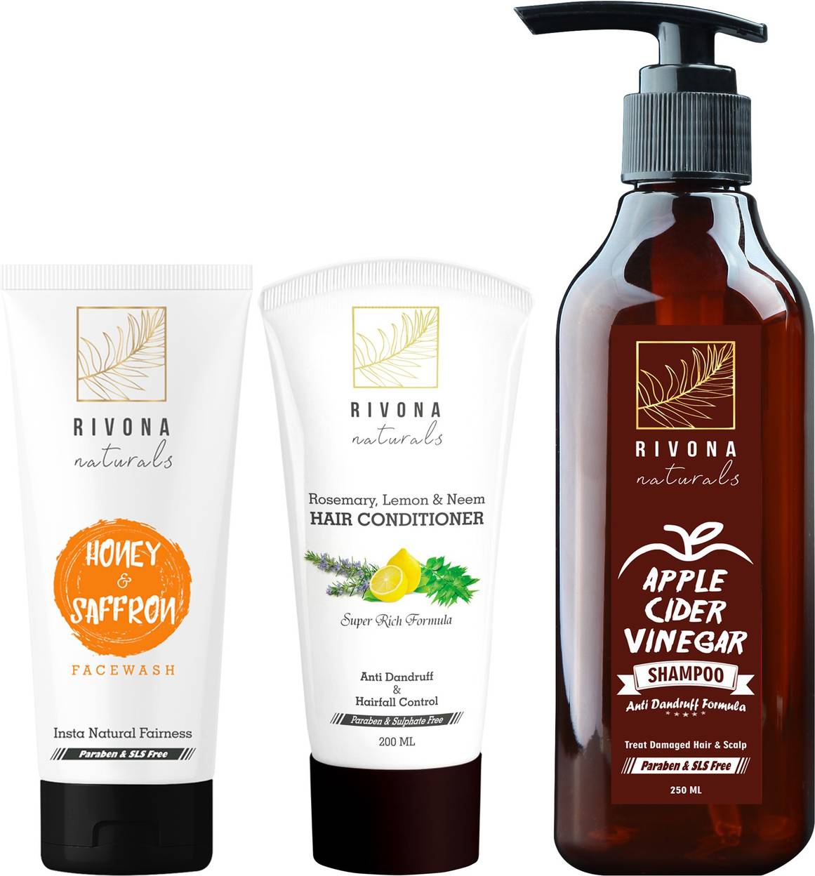 Rivona Naturals Combo Pack Of Apple Cider Vinegar Shampoo 250 Ml