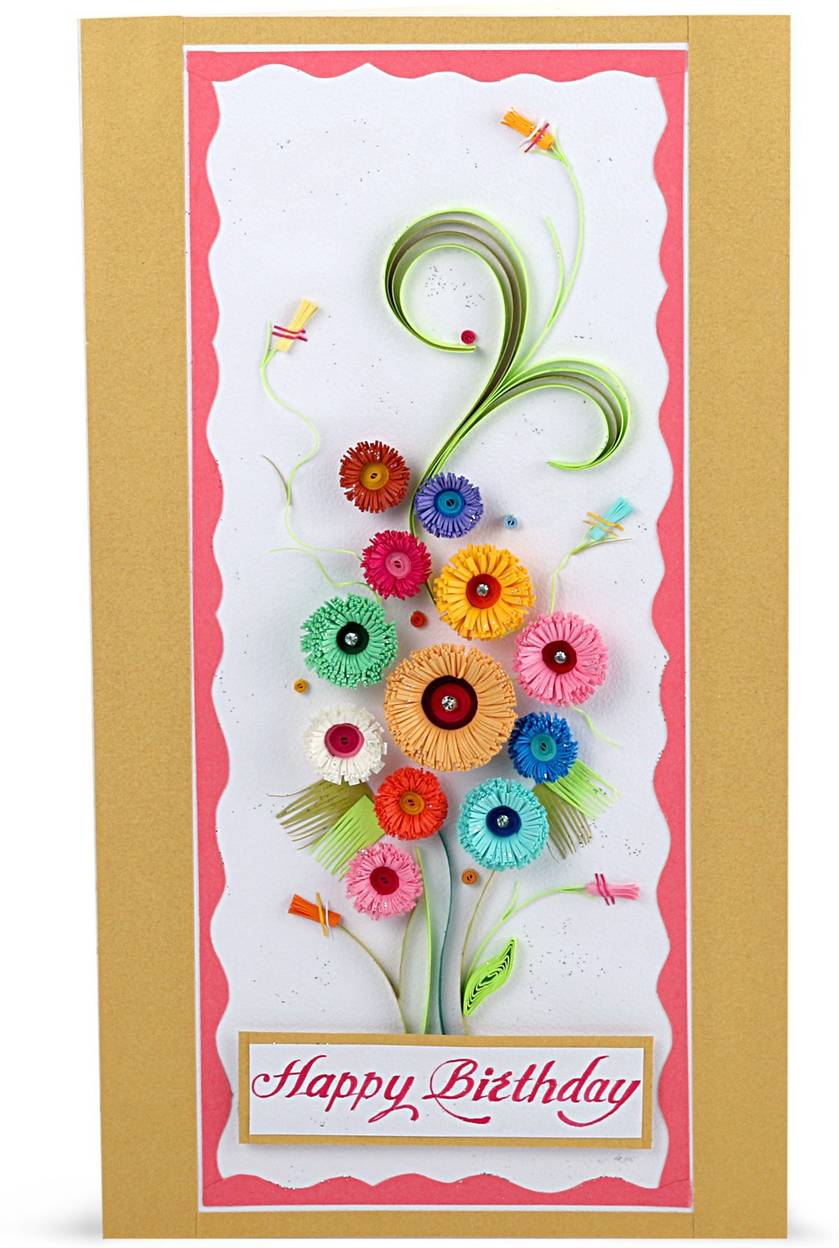 Swapnil Arts Handmade Happy Birthday 3d Greeting Card Multicolor