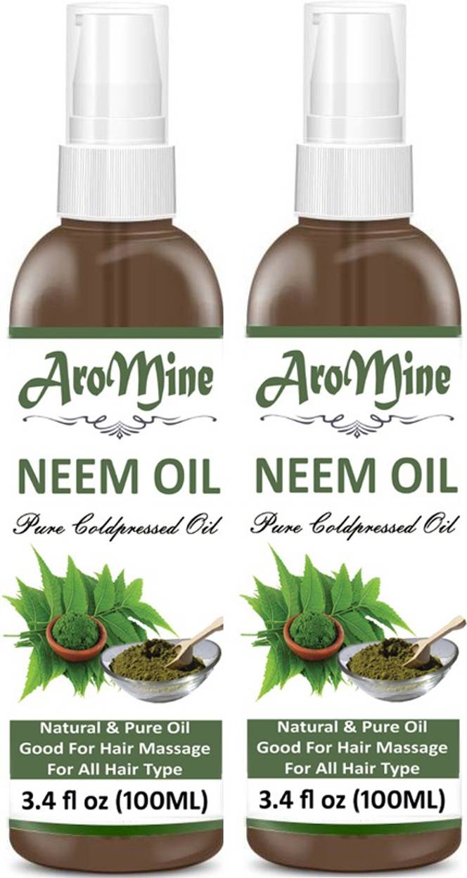 Aromine Neem Oil For Skin Treatment Hair Care Face 100 Ml Pack