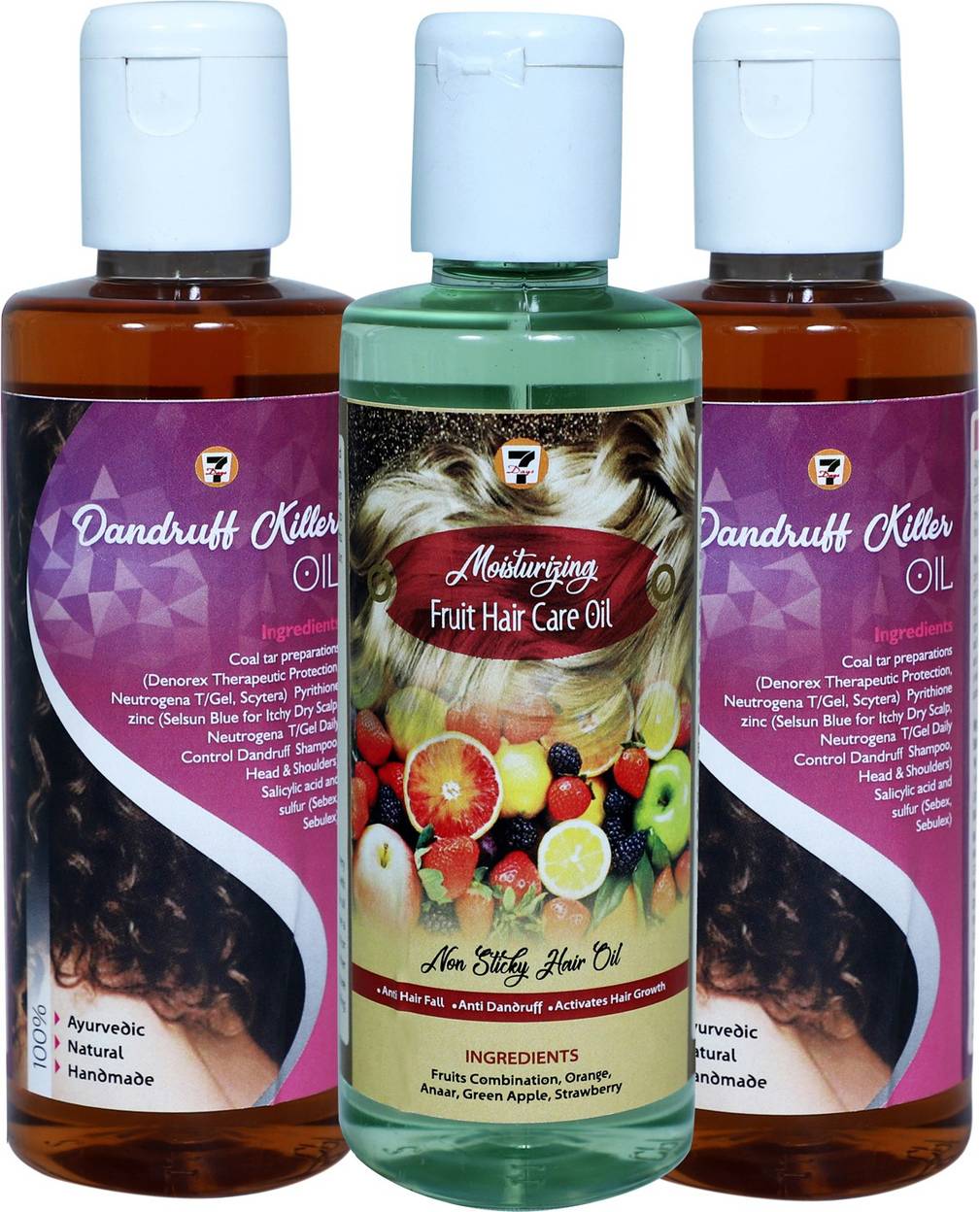 7 Days Hair Oil Dandruff Killer Oil 200 Ml Pack Of 2