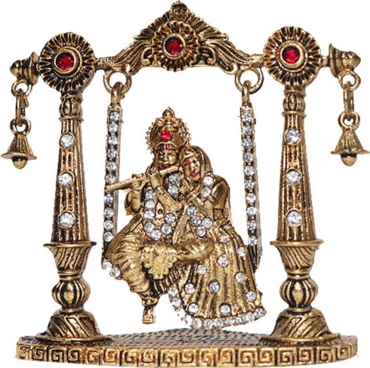 Lata Brass Lord Radha Krishna Idol God Krishan Balgopal Handicraft