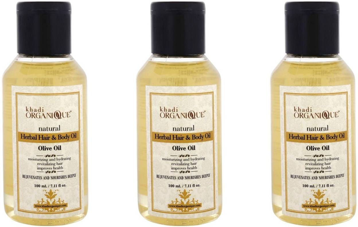 Khadi Organique Herbal Natural Hair Body Olive Oil Pack Of 3