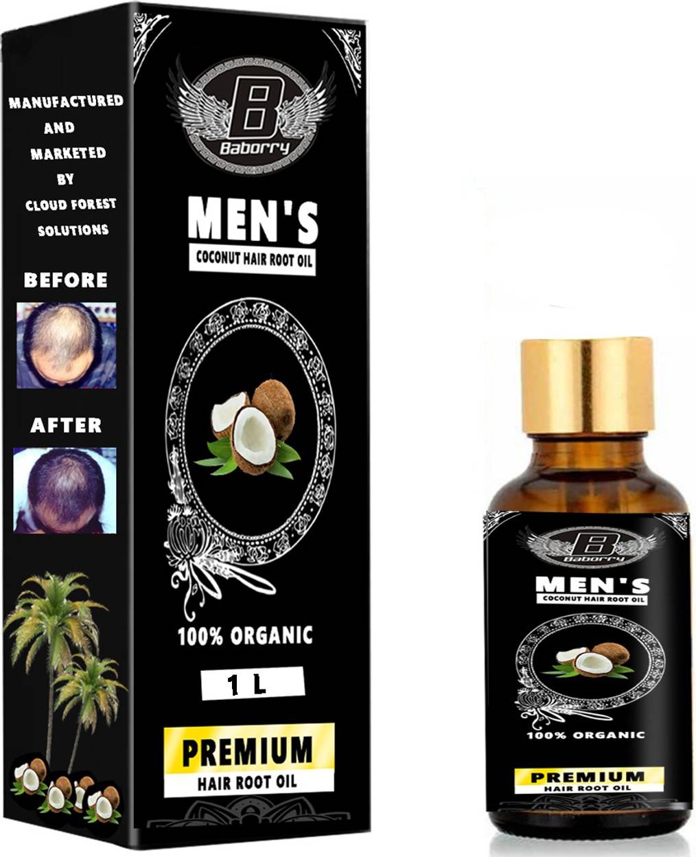 Baborry Mens Anti Hair Fall Control Oil Cloud 1000ml001 Hair Oil