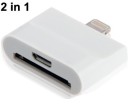 Tomyu 8-Pin Lightning to 30-Pin Adapter for iPhone/iPod/iPad 1 x Lightning Male Proprietary Connector White 1 x Female Proprietary Connector 