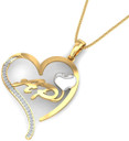 KUBERBOX AP Initials Heart 18kt White 