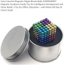 Upgraded Magnetic Balls 216 Pieces 5MM Magnets Sculpture Building Blocks Fidget Toys for Sculpture Stress Relief Magnet Intelligence Development Small Magnet 8 Colors 