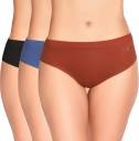 Enamor Antimicrobial, Stain Release Finish CR17 Full-Coverage Mid-Waist  Stretch Cotton Women Hipster Multicolor Panty