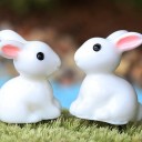 Bunny Rabbit for Miniature Fairy Garden Fairy Pets Terrarium or Dollhouse- Mini Bunny Baby Animals Set or Single with Fairy Wings 