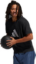 ADIDAS Printed Men Round Neck Black T 