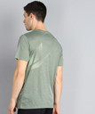 REEBOK Printed Men Round Neck Green T 