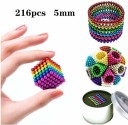 sunsoy Magnetic Balls Multicolored 1000 PCS 5 MM Beads Cube Fidget Rainbow Rare Earth Magnet Office Desk Toy Games Stress Relief Toys for Adults 