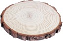 Fuhaieec 5pcs 5.5-7 Unfinished Natural Wood Slices Circles with Tree Bark Log Discs for DIY Craft Woodburning Christmas Rustic Wedding Ornaments 
