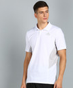ADIDAS Self Design Men Polo Neck White 