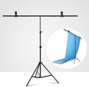 RangerRider T-Shape Backdrop Stand 28-79 Inches Height Adjustable Tripod and 59 inches Width Crossbar with 4 Clamps Background Support System for Photo Video Studio Photography 