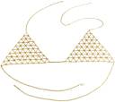 FEMNMAS Simple Bra Chain Gold Body Jewellery For Women Alloy Chain