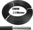 YMD 5 MM 25 Meter Gym Machine Wire Rope PU Coated Cable Inside Steel Black Multi training Bar Buy YMD 5 MM 25 Meter Gym Machine Wire Rope PU Coated Cable Inside