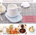 with 2PCS Stainless Steel Straws and Cleaning Brush Up to 131℉/55℃ Coffee Mug Warmer with Straws Ariskey Auto Shut On/Off Beverage Warmers Plate Electric Gravity Smart Cup Warmer Pad For Desk Office and Home Office Use 
