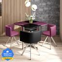 Durian neon glass dining set discount