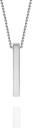 Somya CreationStylish Silver 3D Vertical Bar Cuboid Stick Locket Pendant  Necklace Silver, Rhodium Alloy Locket Set