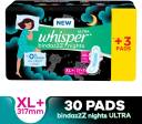 Whisper Bindazzz Nights XL+ Sanitary Pad, Buy Women Hygiene products  online in India
