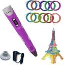 camin 3D Pen| 3D Pen with Adapter| 3D Pen for Kids (10 Color PLA Filament)  Pink 3D Printer Pen