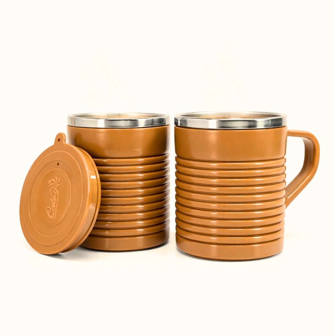 Uniquetrader Insulated Coffee with Lid Stainless Steel Coffee Mug (300 ml, Pack of 2)