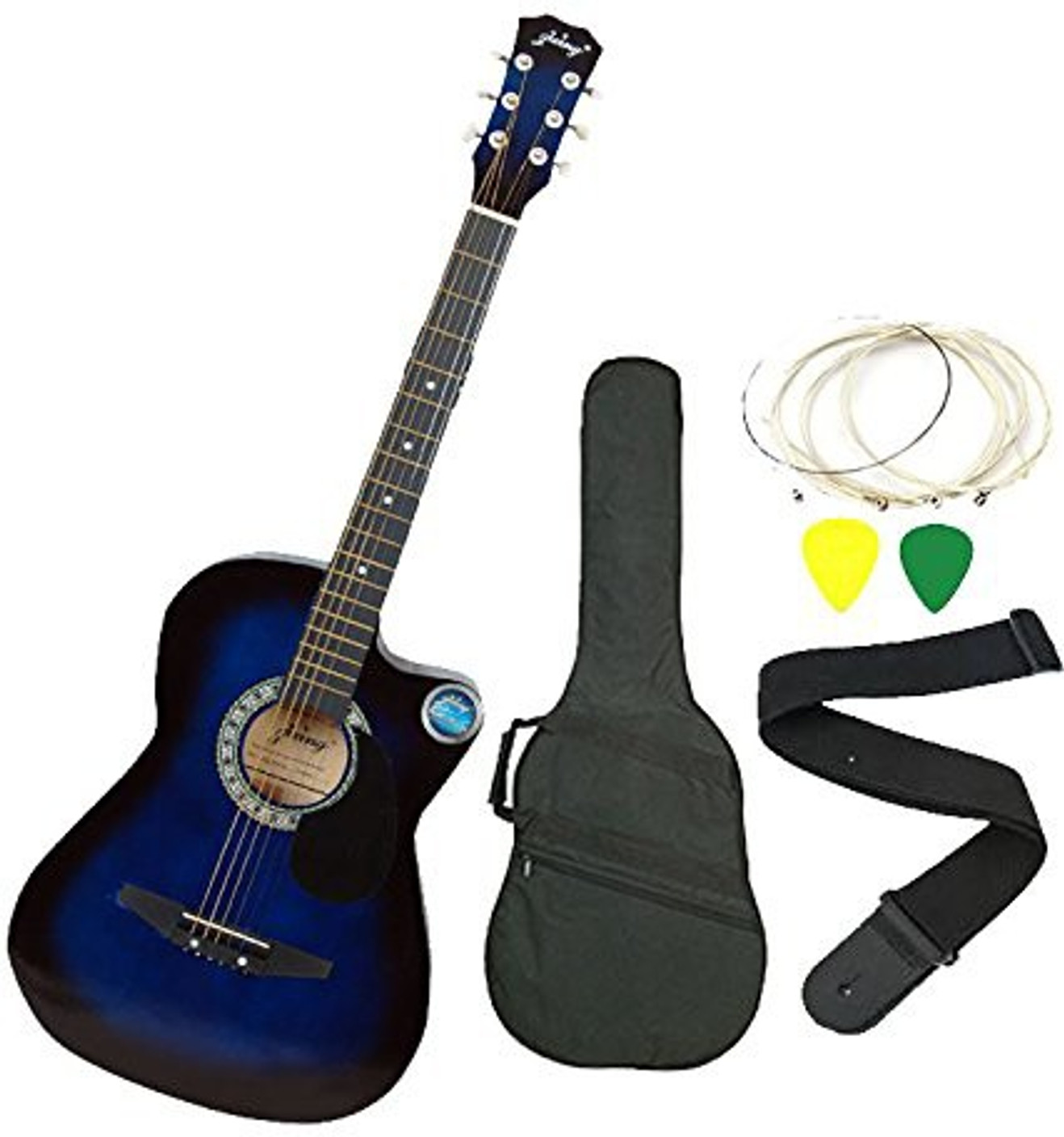 Jixing DD380CBLU Linden Wood Acoustic Guitar Price in India Buy Jixing DD380CBLU Linden