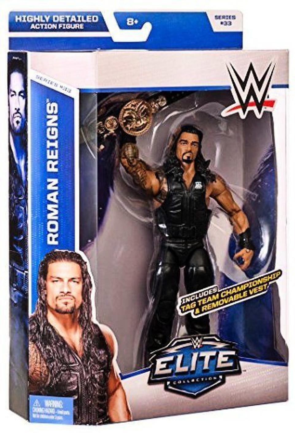 Action Figure WWE Elite Collection Roman Reigns SummerSlam | Set Premium Con Accessori E Pezzi Per Costruire William Regal - 5