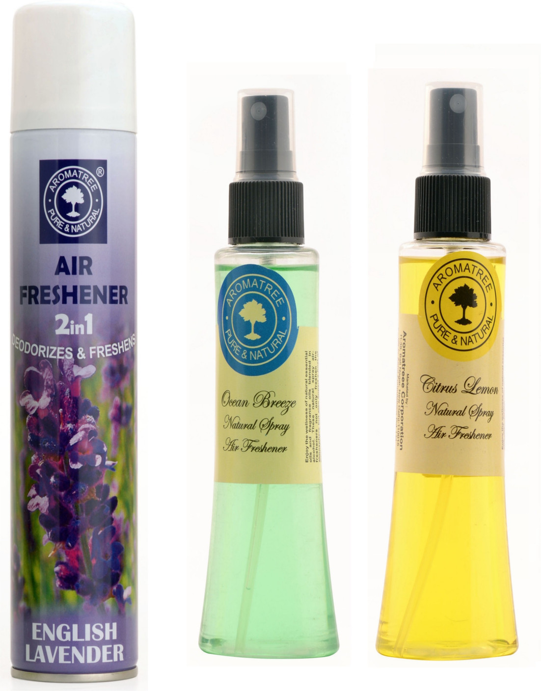 Aroma Tree English Lavender, Ocean Breeze, Citrus Lemon Home Liquid Air
