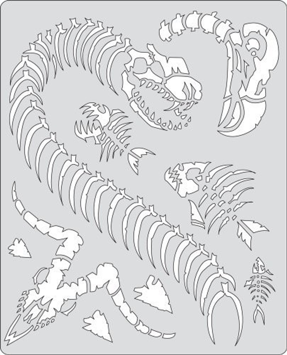Iwata Medea Artool Freehand Airbrush Templates Curse Of Skull Petting