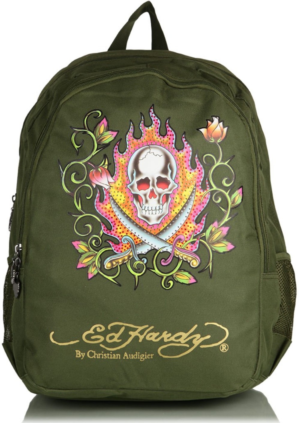 Ed Hardy B1bruswo Backpack Khaki - Price in India | Flipkart.com