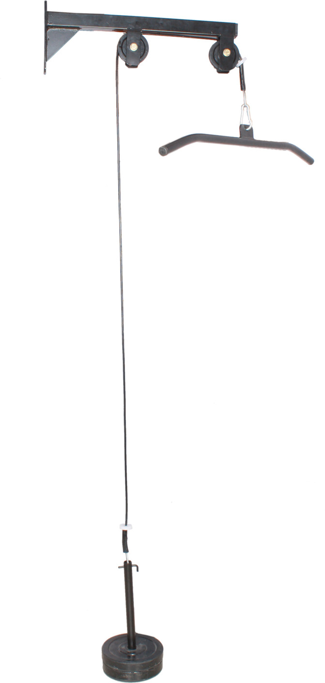Home Gym Dynamics Wall Mounted LAT Pulley Bar Triceps Bar ...