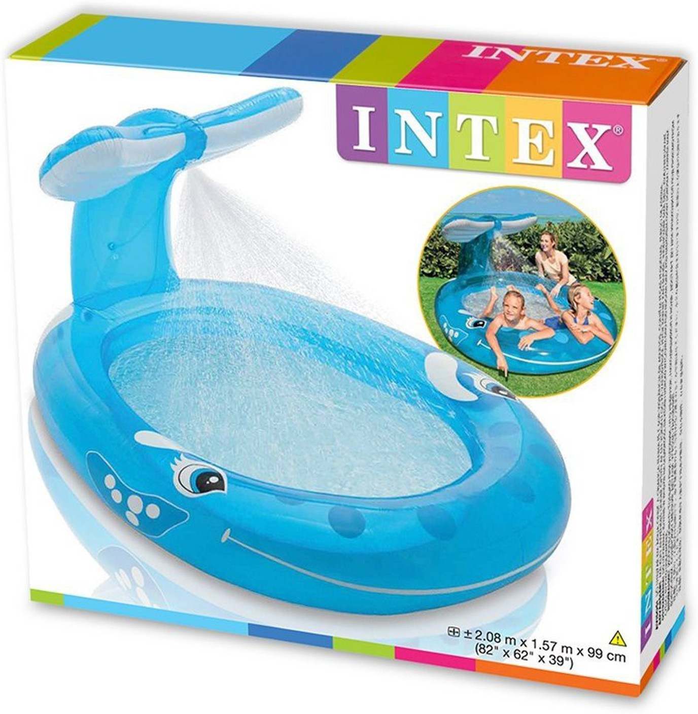 intex whale inflatable spray pool