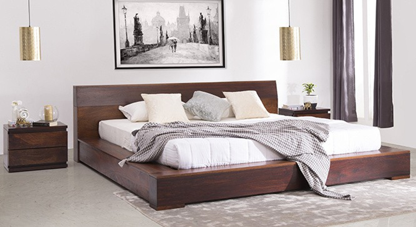 Urban Ladder Duetto Solid Wood Queen Bed Price in India Buy Urban