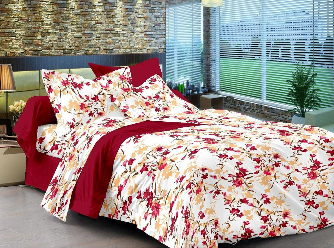 Ahmedabad Cotton Cotton Floral Double Bedsheet Buy Ahmedabad Cotton