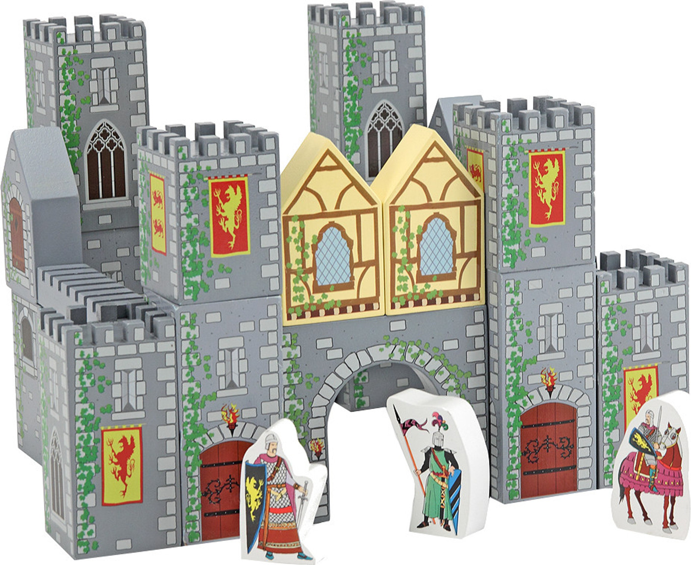 Melissa & Doug Castle Blocks Wooden Play Set Castle Blocks Wooden