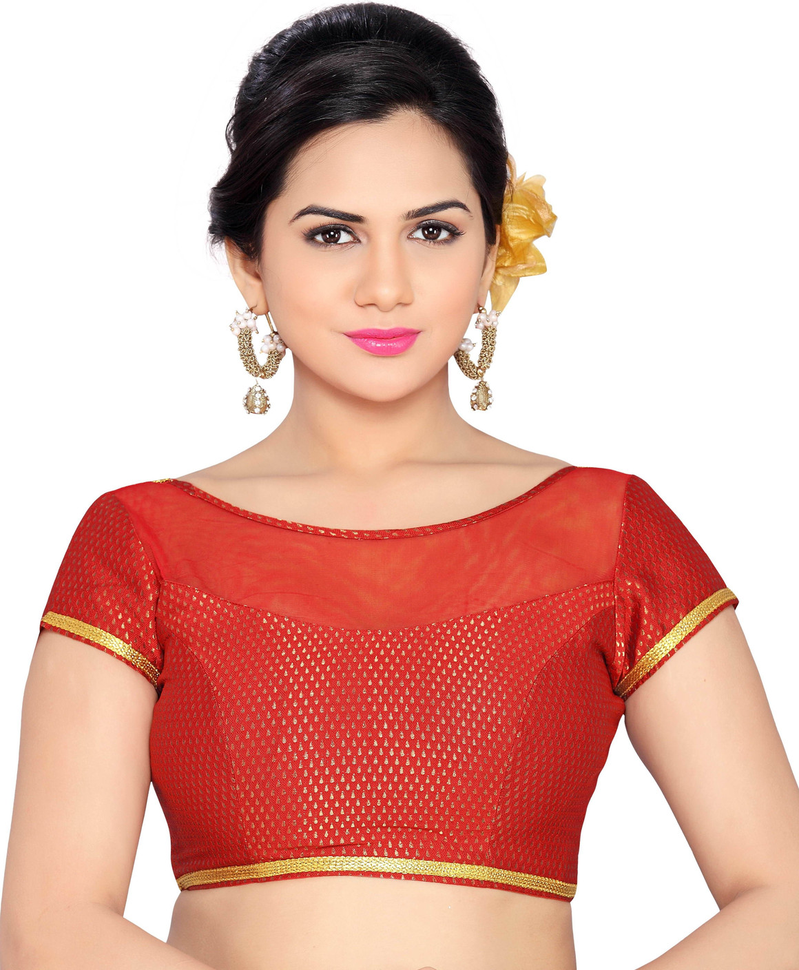 Studio Shringaar Boat Neck Women's Stitched Blouse - Buy ...