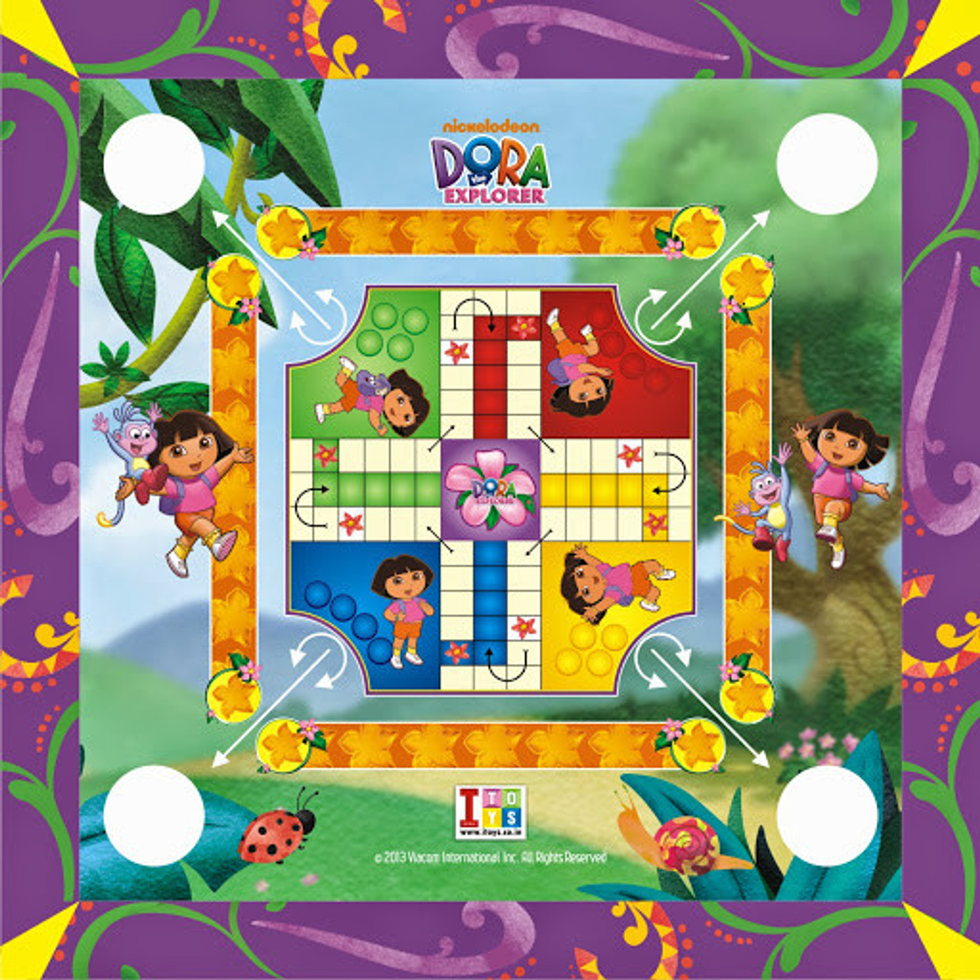 Itoys Dora The Explorer 3in1 Carrom Board Board Game Dora The
