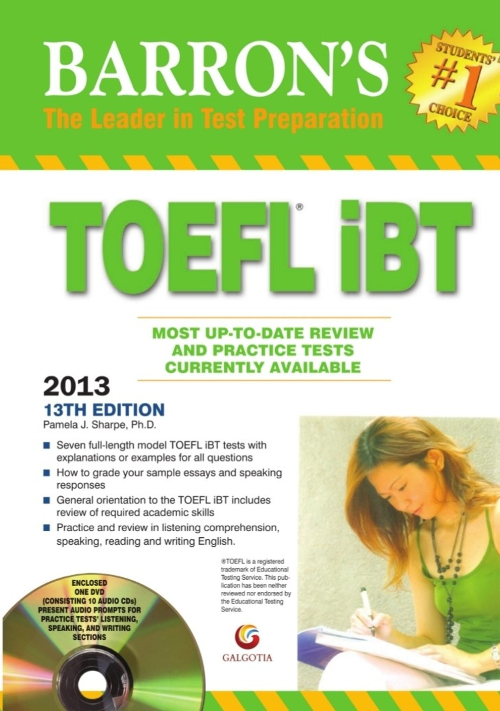 Barron's TOEFL iBT 2013 Guide (With DVD) 13th Edition Buy Barron's TOEFL iBT 2013 Guide (With