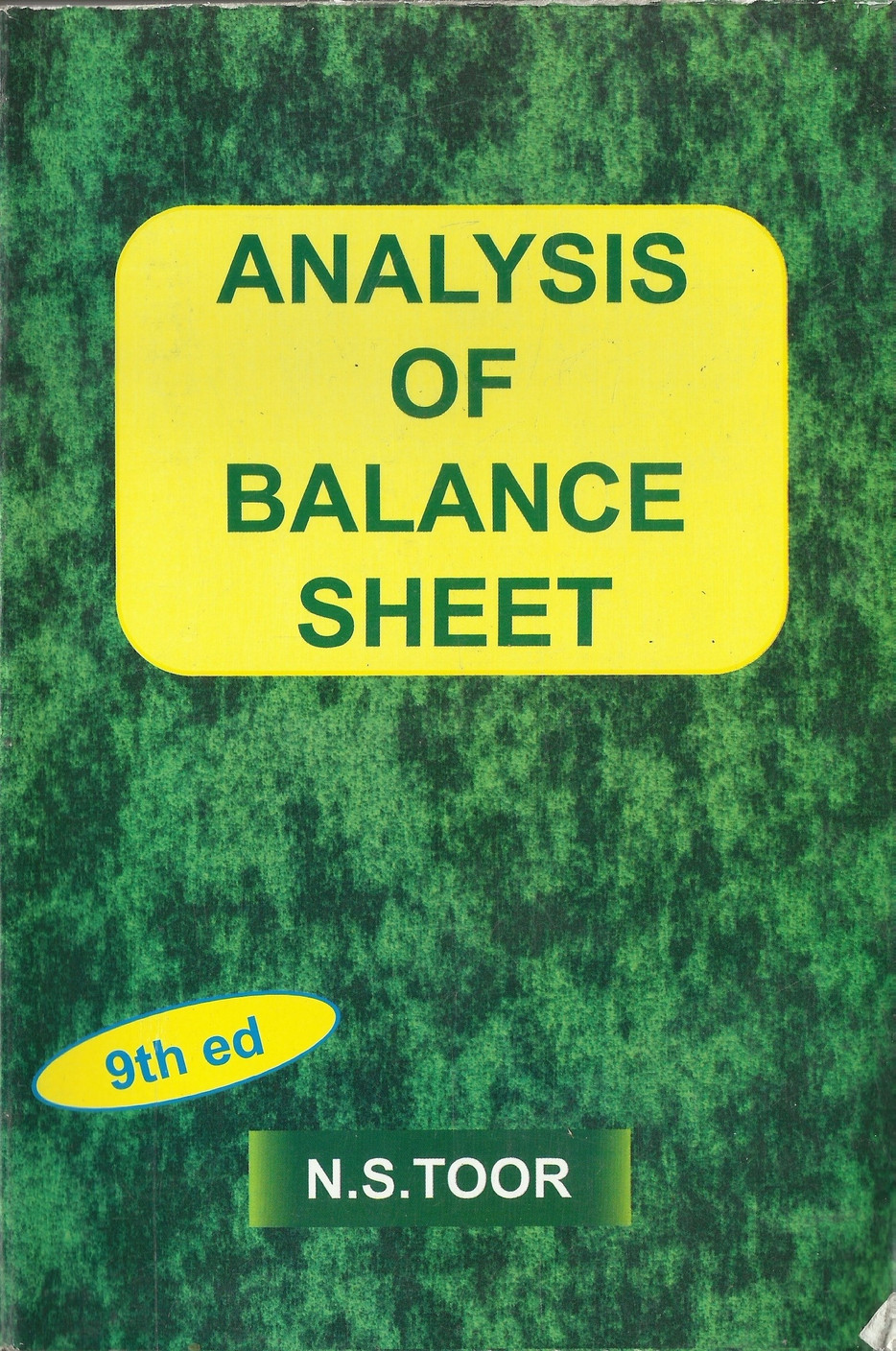 Analysis of Balance Sheet Buy Analysis of Balance Sheet Online at