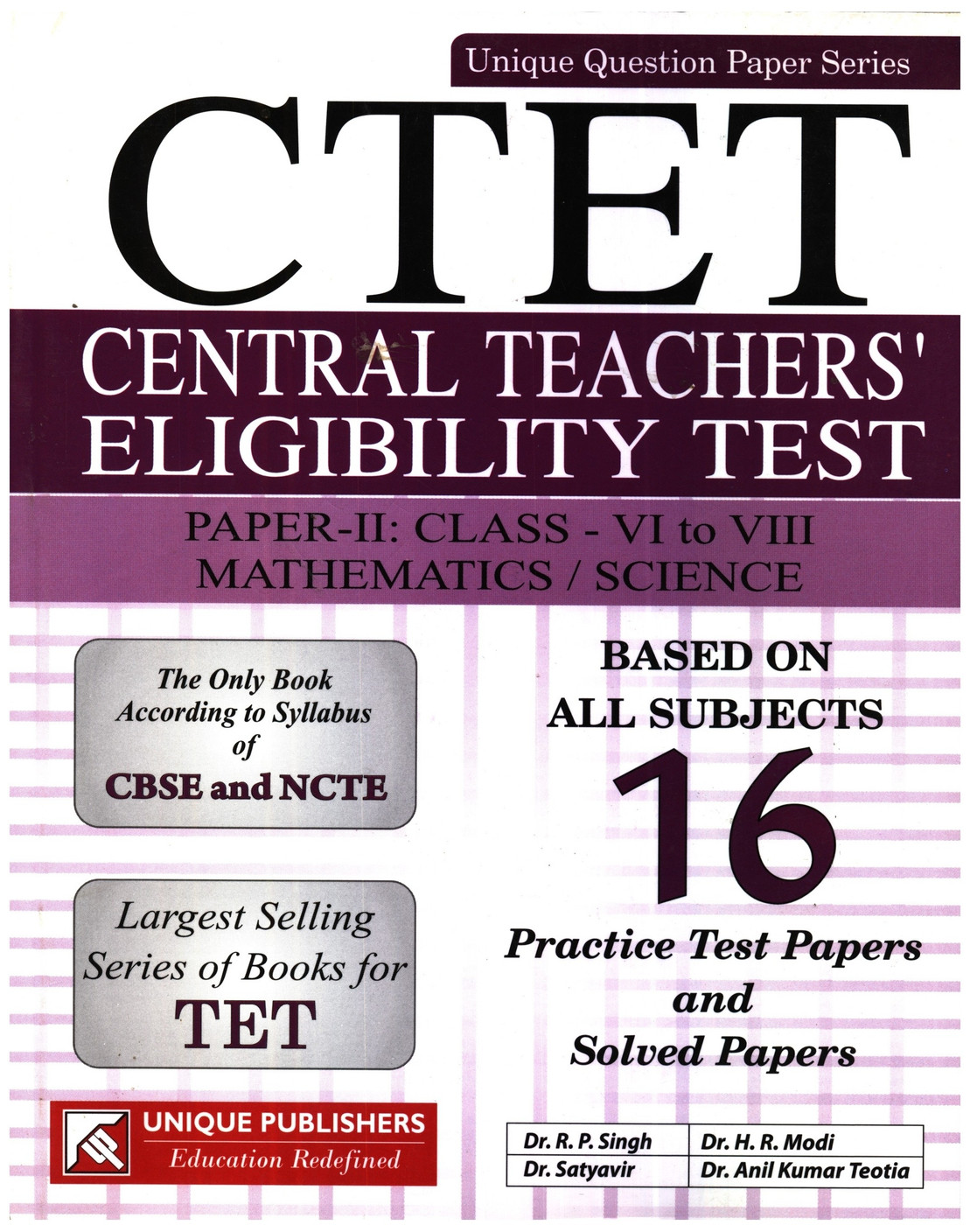 CTET Science / Mathematics Solved Papers (Class 6 8) 4th Edition