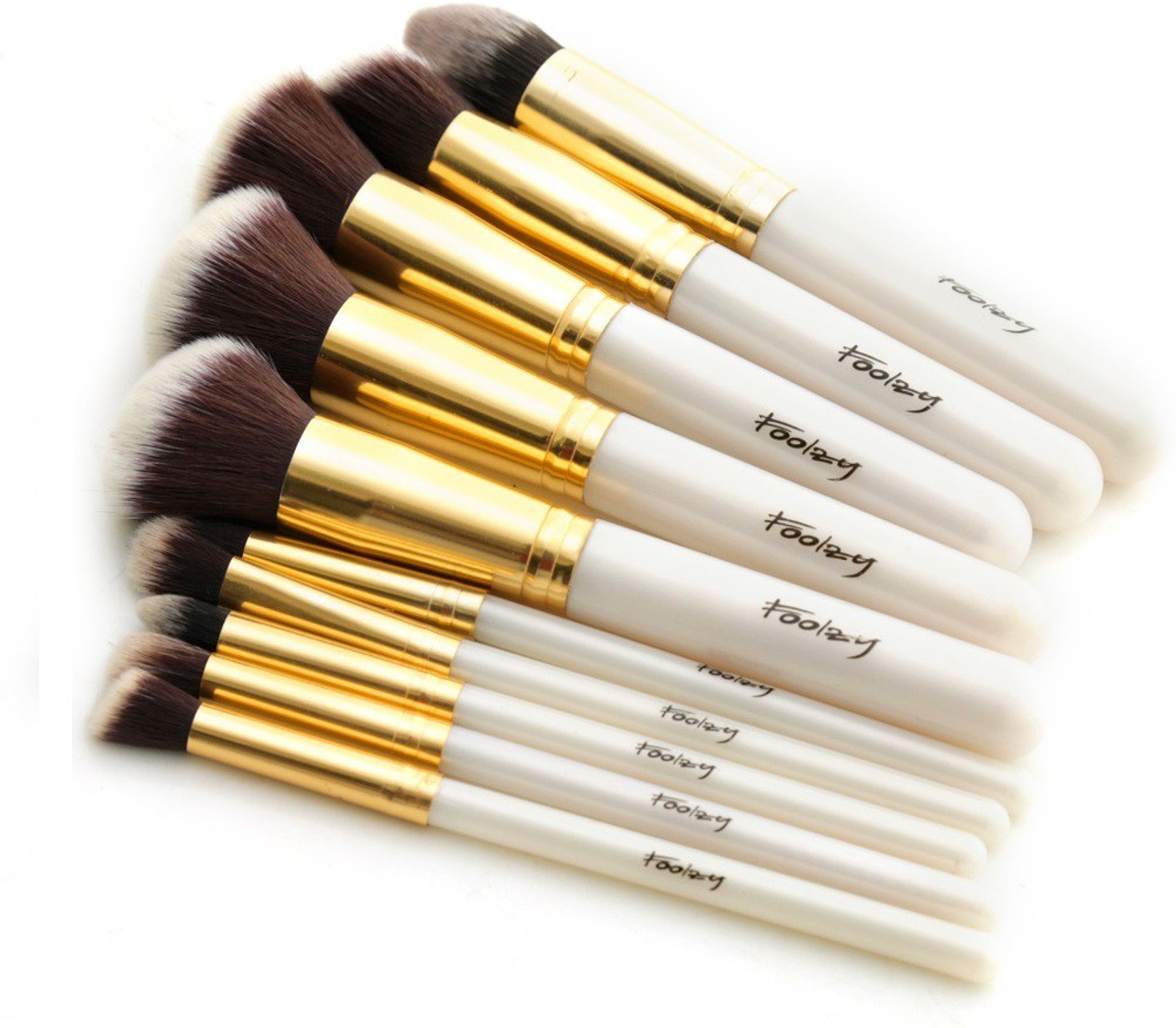 Foolzy Pack of 10 Professional Makeup Brushes Kit Price in India, Buy Foolzy Pack of 10