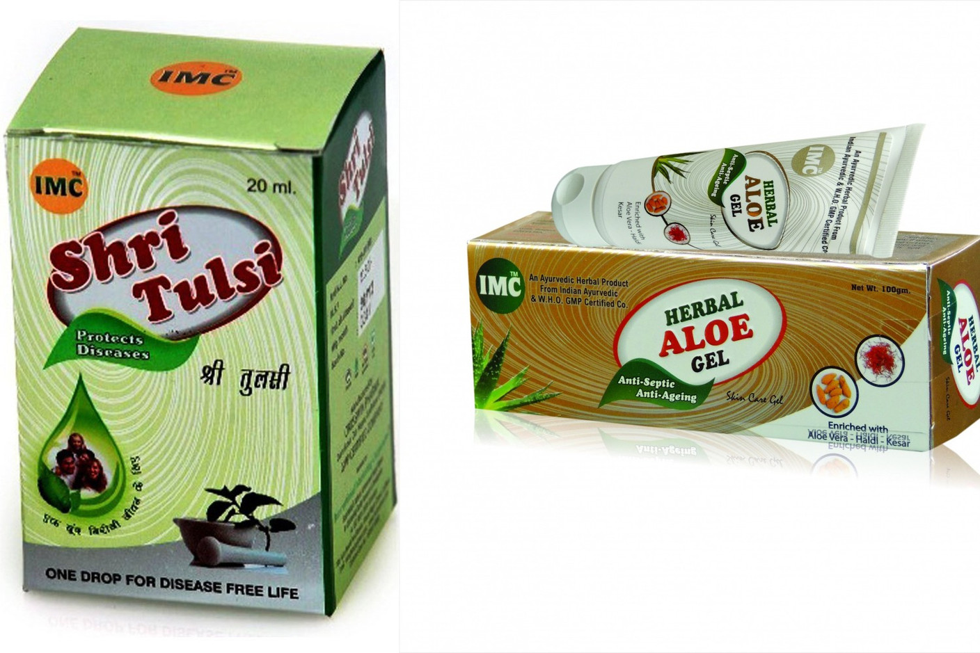 IMC Combo of Aloe Gel And Tulsi Drops Price in India - Buy 