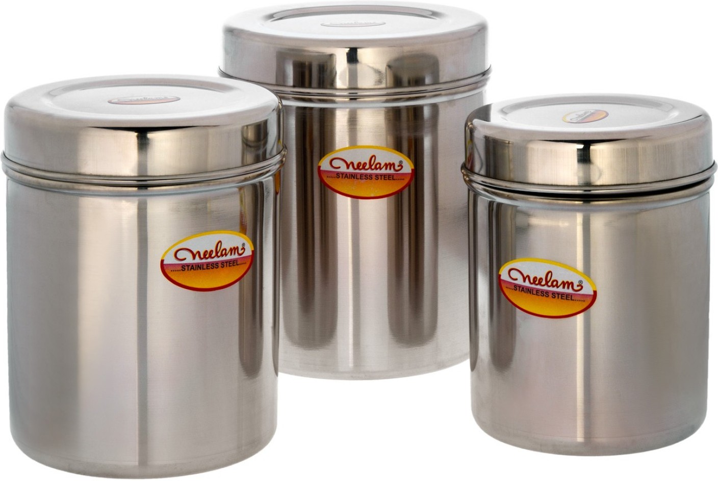 Neelam Kitchen Storage Deep Dabba Set of 3 S10-S12 - 4200 ml, 4000 ml ...