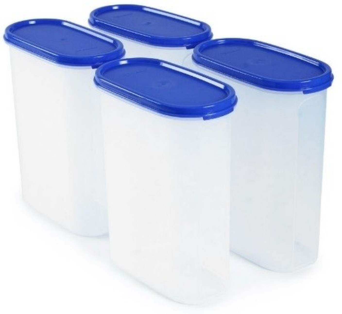  Tupperware  MM Oval Set  of 4 2300 ml Plastic Grocery 
