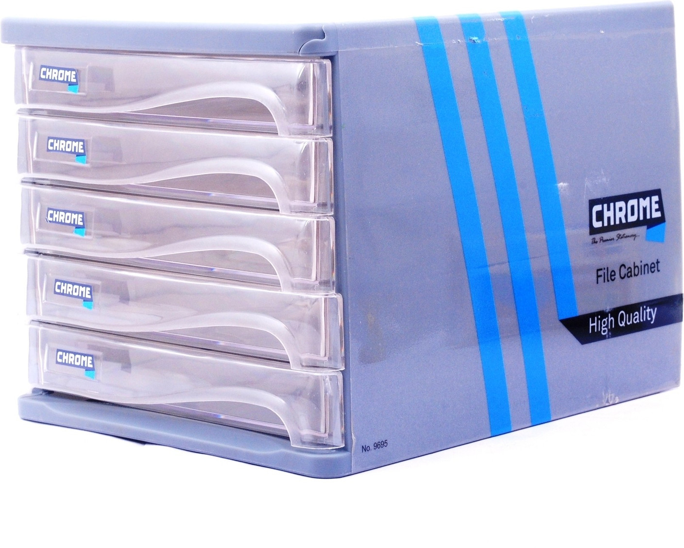 Chrome Multipurpose Trays 5 Compartments Plastic File