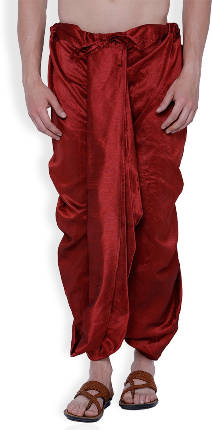 buy svanik maroon dhoti dhotis for men 1819847