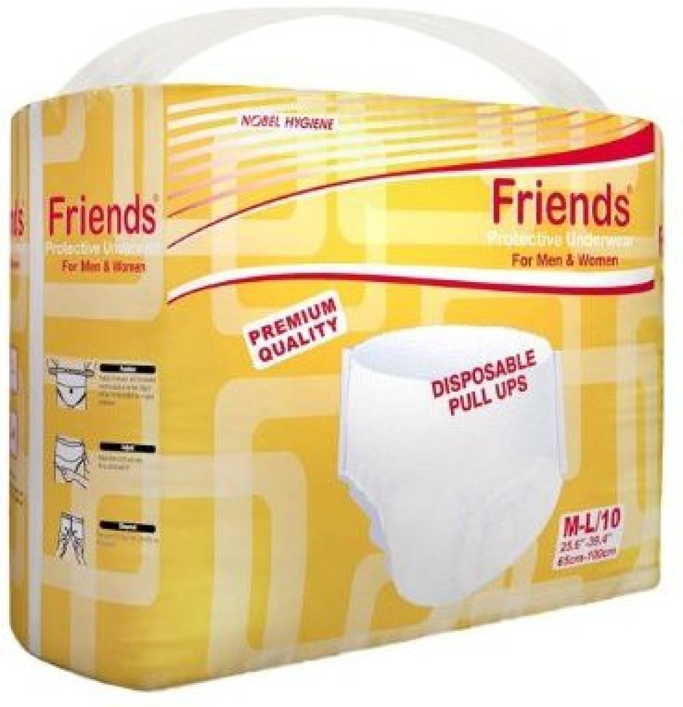 Friends Pull Ups Adult Diapers - L - Buy 10 Friends Adult Diapers for ...